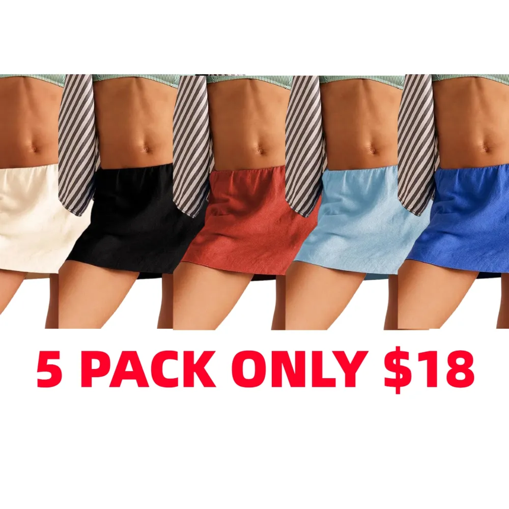 Womens Cotton Linen Skorts Casual Cute A-Line Mini Skirts with Ruffle Inner Waistband