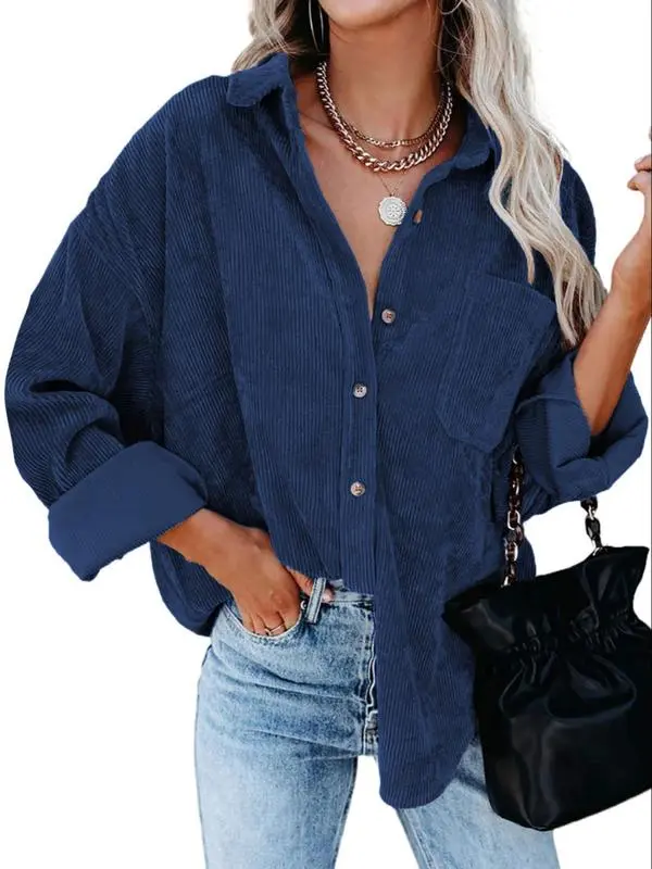 Women’s Casual Long Sleeve Collared Blouse