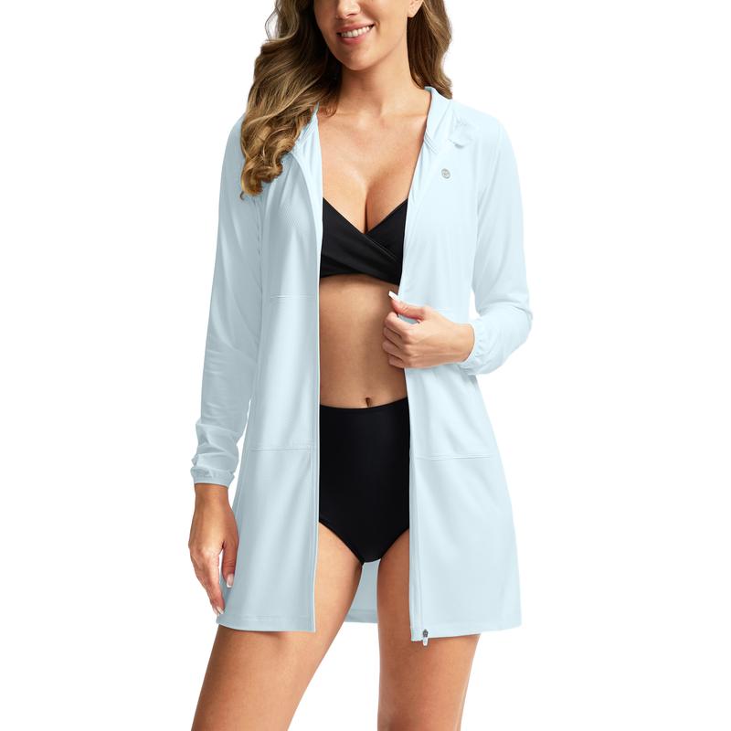 🔥Women’s UPF 50+ Sun Protection Zip-Up Beach Cover-Up Hoodie Dress