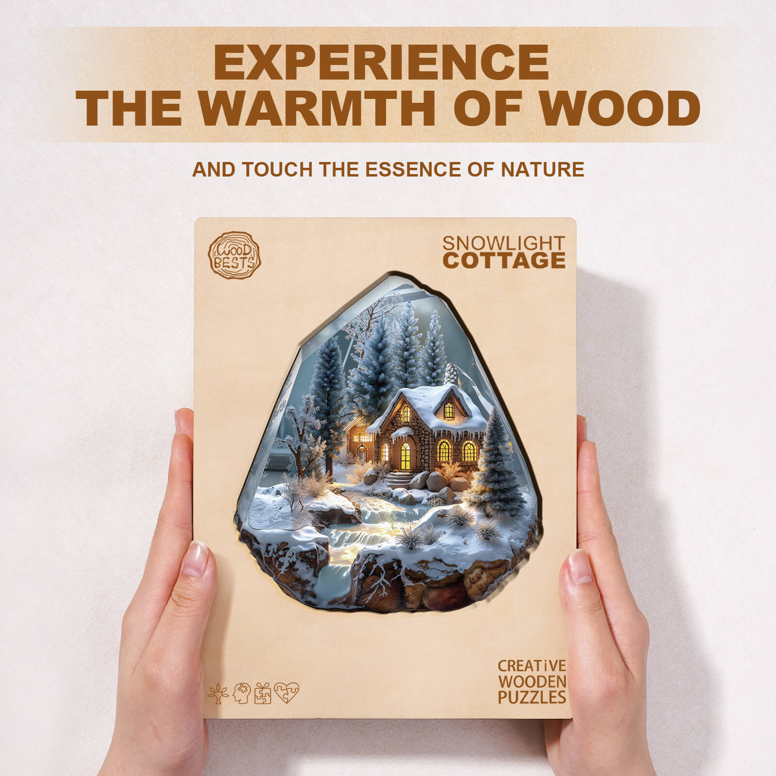 Snowlight Cottage Wooden Jigsaw Puzzle