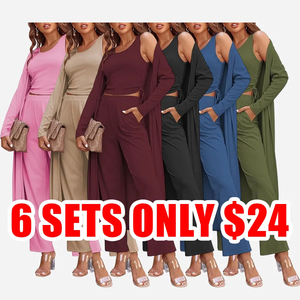Women’s 3-Piece Lightweight Sleepwear Set – Cozy & Breathable