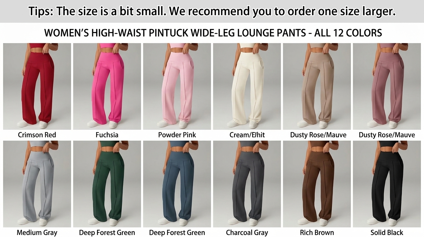 Everyday Flow Wide-Leg Pants – High-Waist Loose Fit Casual Comfort Bottoms