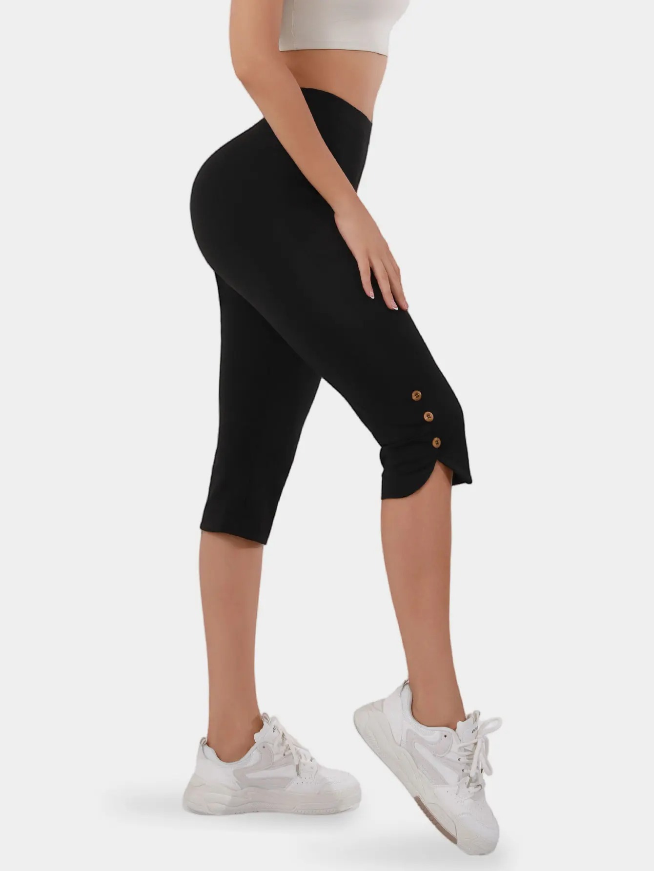 Women's High-Waisted Butt-Lifting Yoga Pants - 7/8 Length 4-Way Stretch