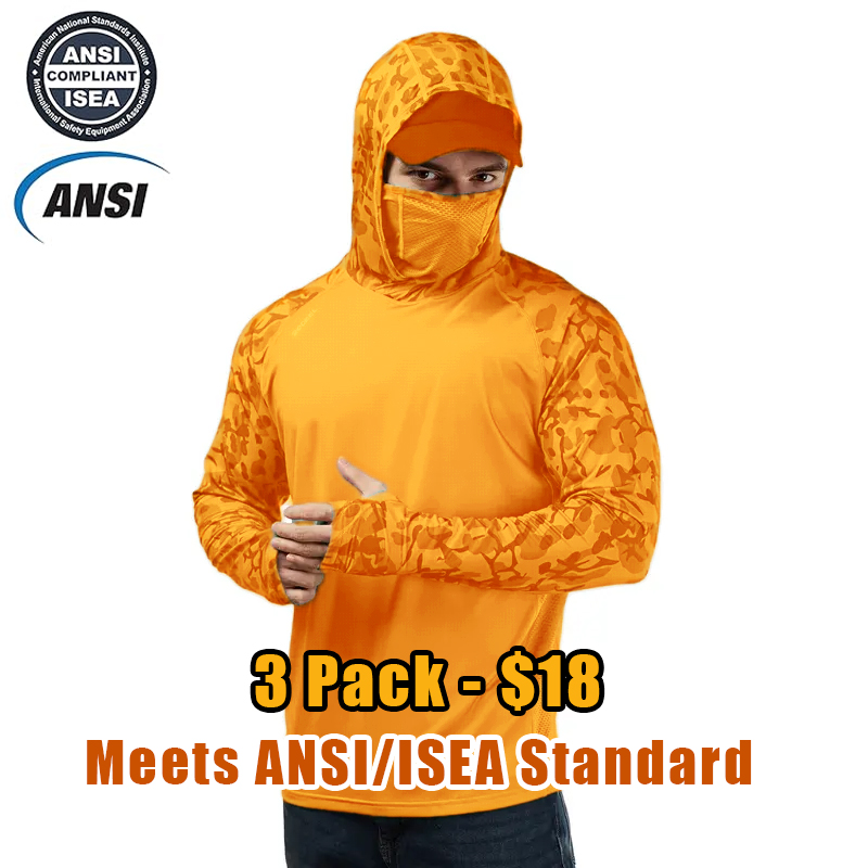 Men’s UPF 100 Sun Protection Hoodie with UV Detection