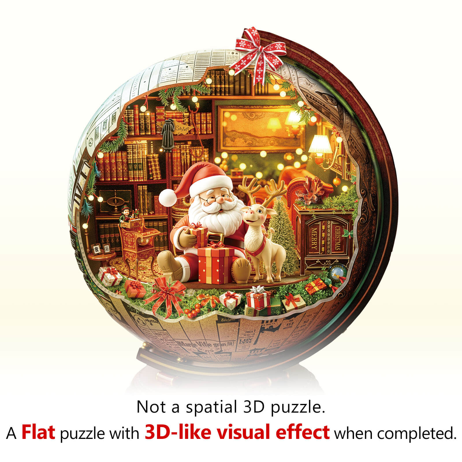 Christmas globe Wooden Jigsaw Puzzle