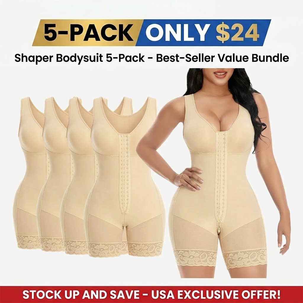 Women's Colombian-Style Full Body Shaper with Tummy Control & Butt Lifter (Hook Closure)