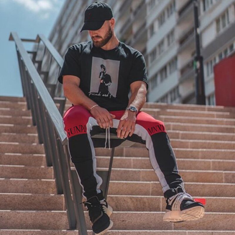 Men'S Patchwork Pocket Casual Knitted Trousers