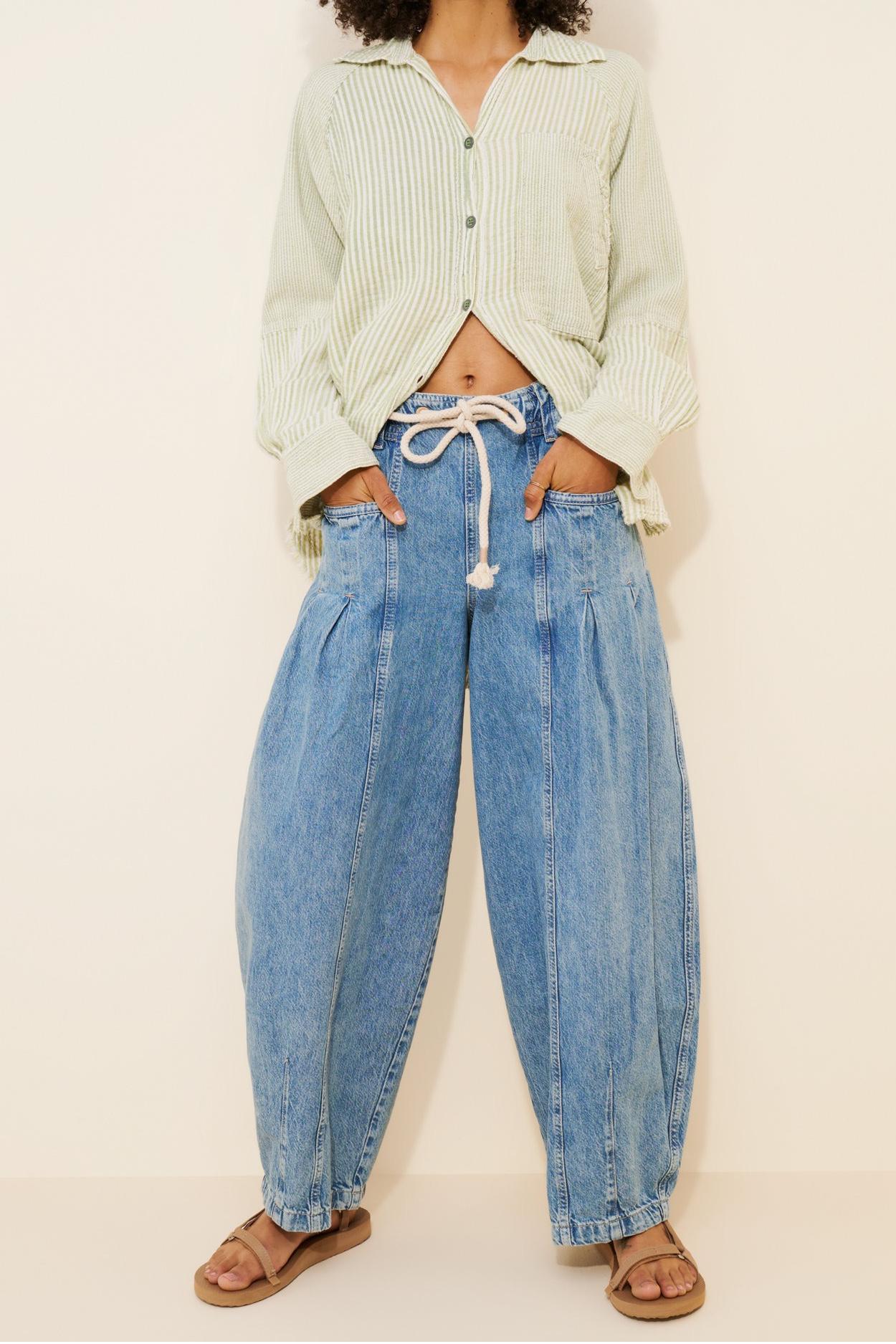 High Rise Pull-On Jeans