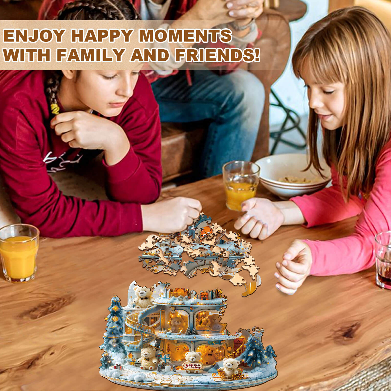 Teddy Bear Workshop Wooden Jigsaw Puzzle