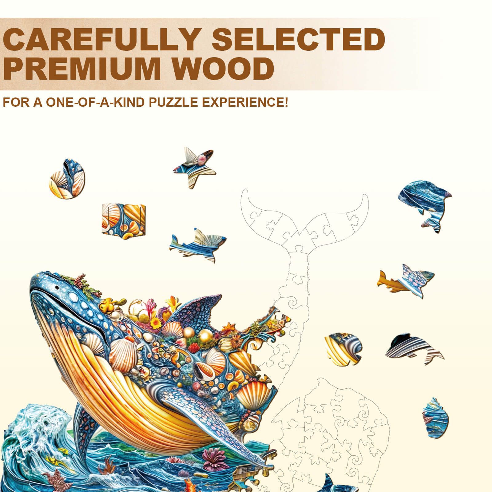 Whale Story-1 Wooden Jigsaw Puzzle