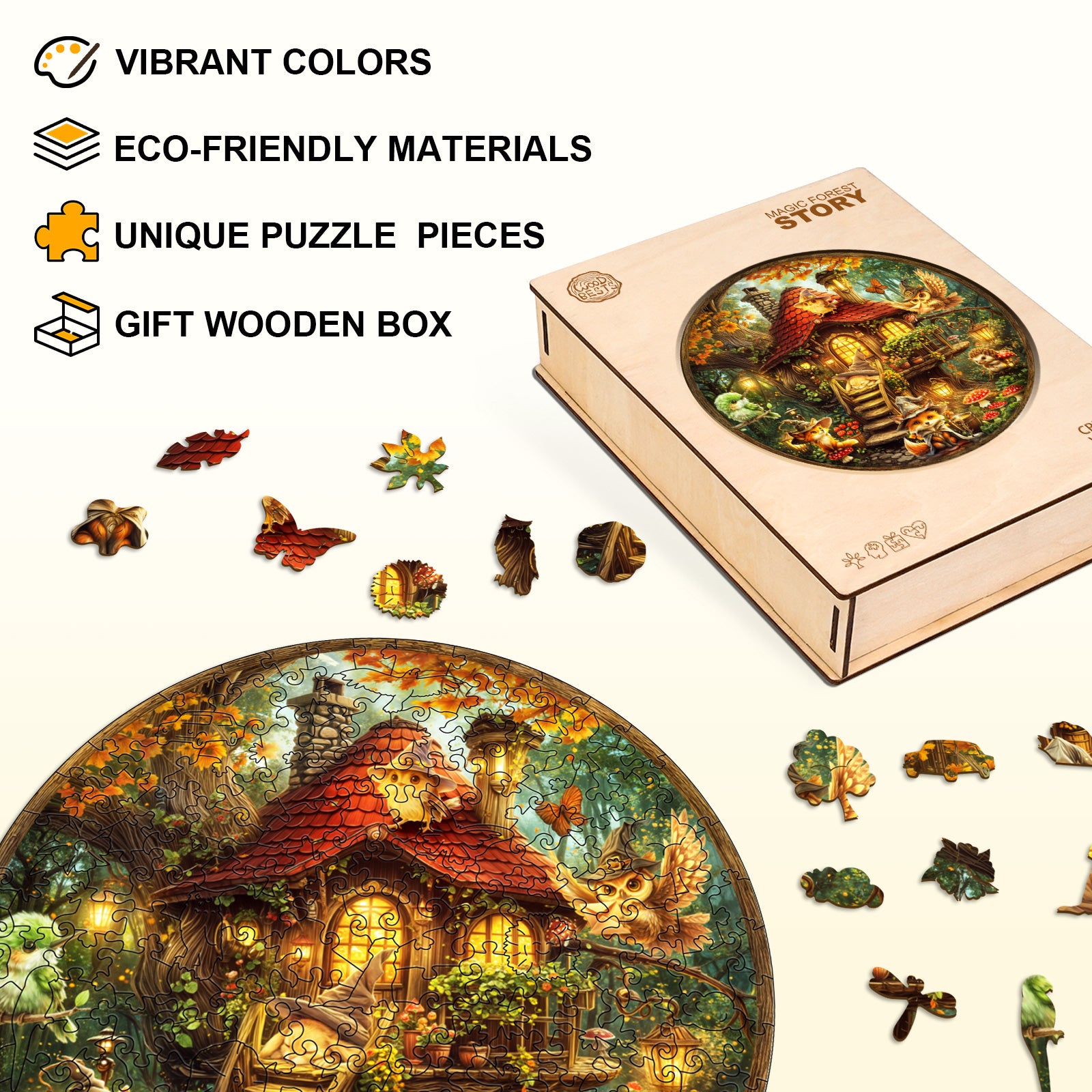 Magic forest Story Wooden Jigsaw Puzzle