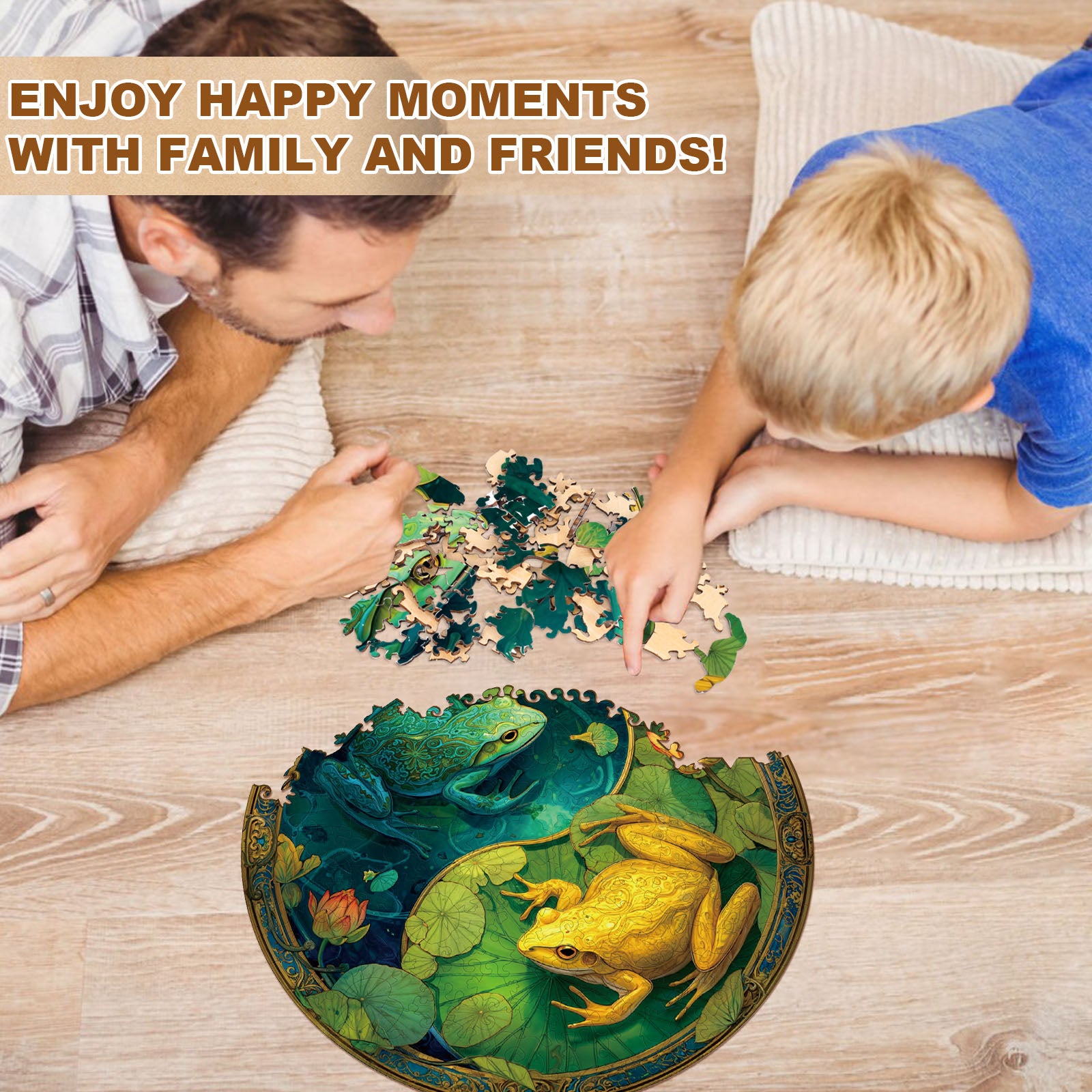 Balance Frogs Wooden Jigsaw Puzzle