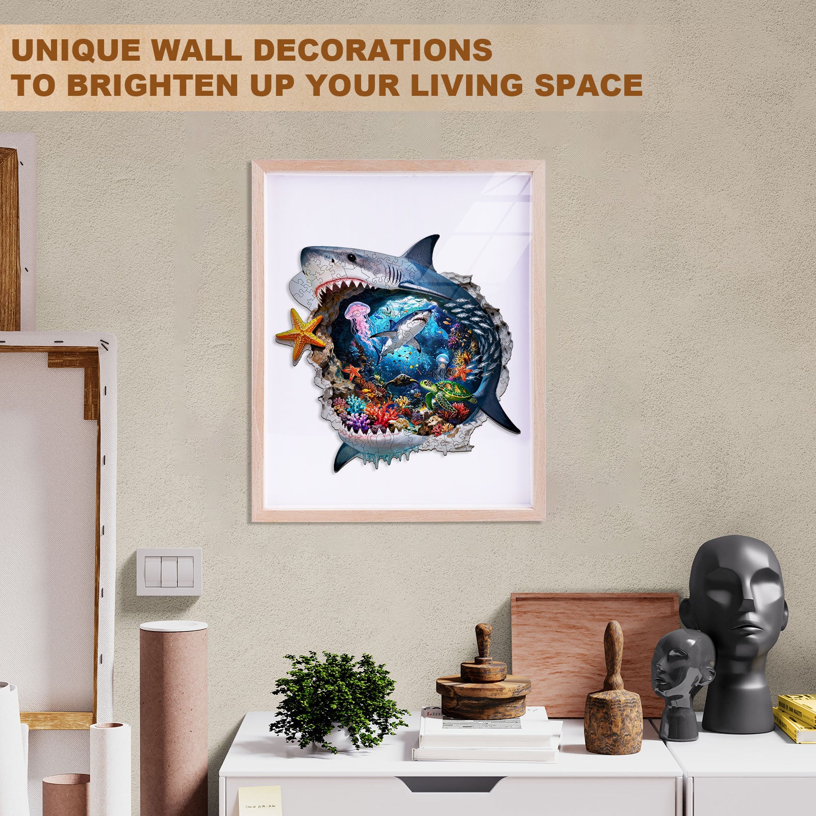 Shark Alert Wooden Jigsaw Puzzle