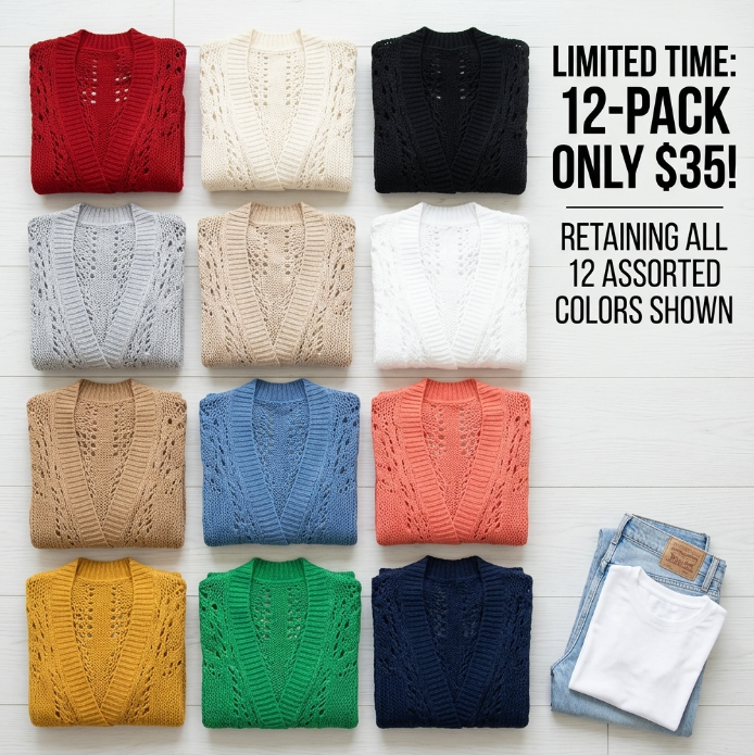 Women's Lightweight Crochet Batwing Cardigan