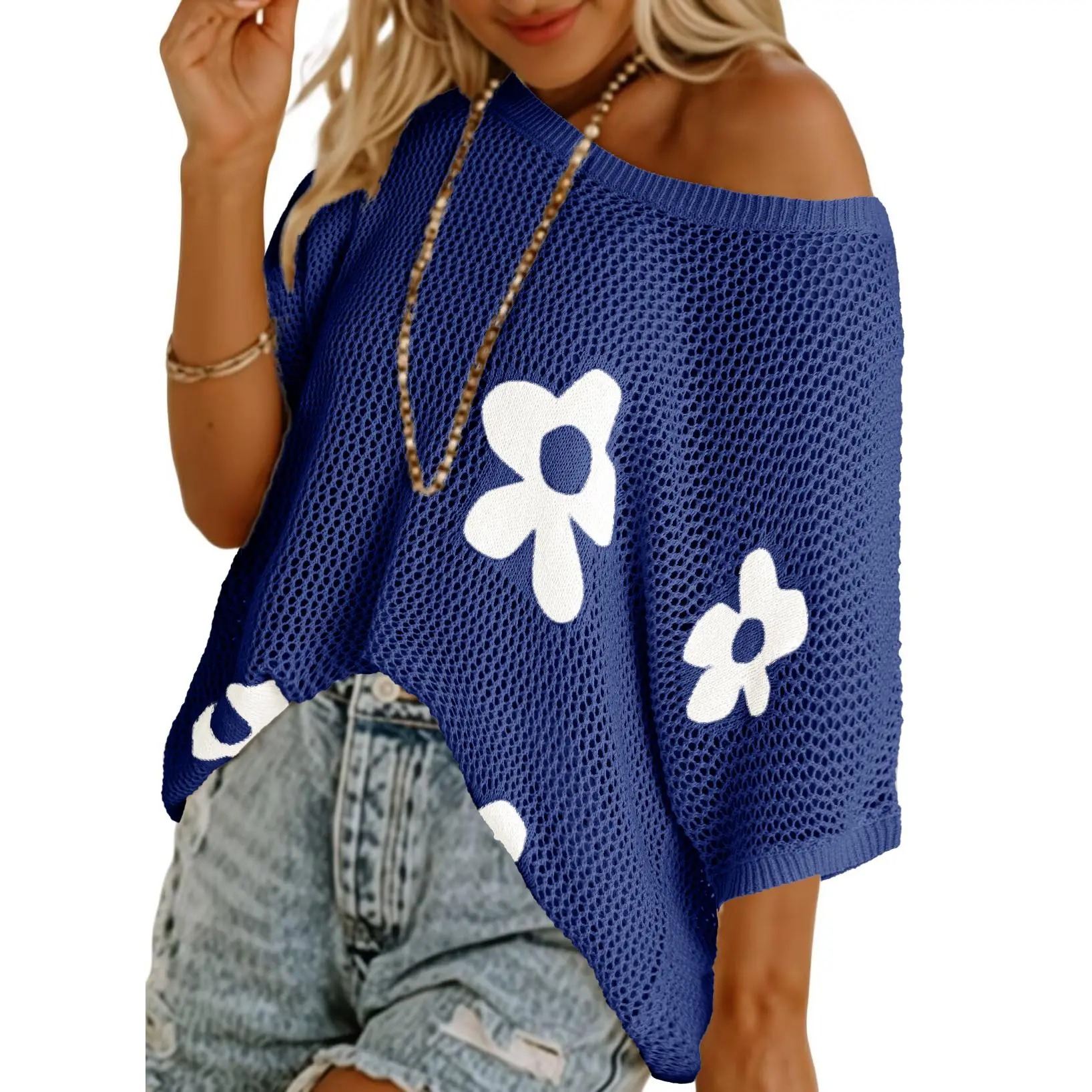 Women's Floral Crochet Summer Top