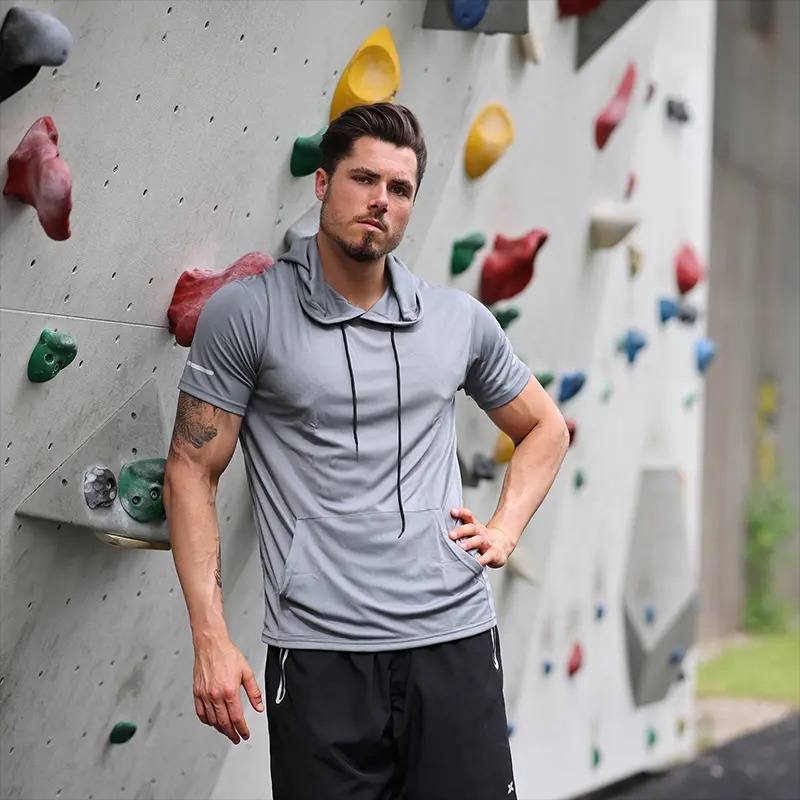 Men's Summer Athletic Hooded T-Shirt