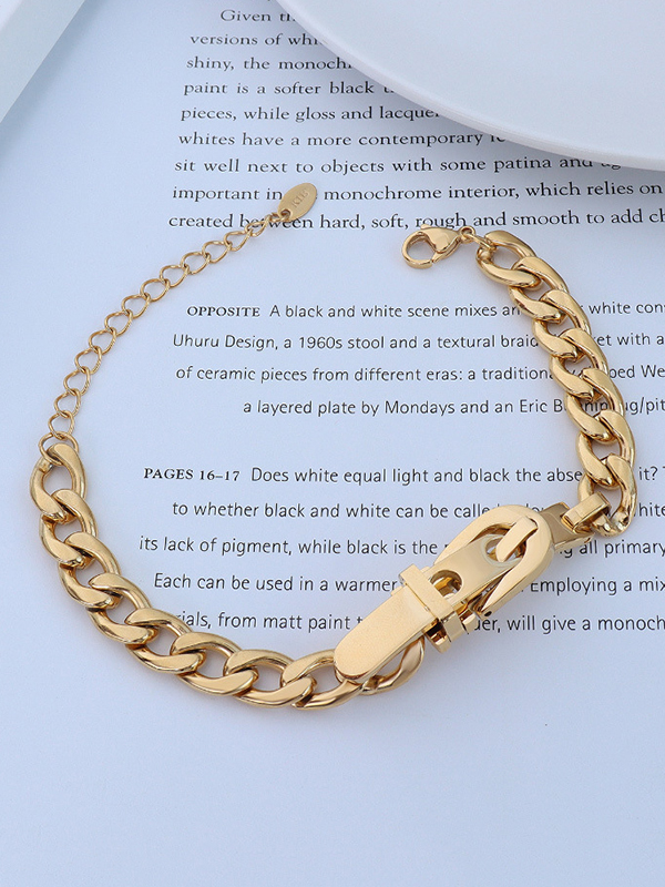 Chains Solid Color Bracelet Accessories
