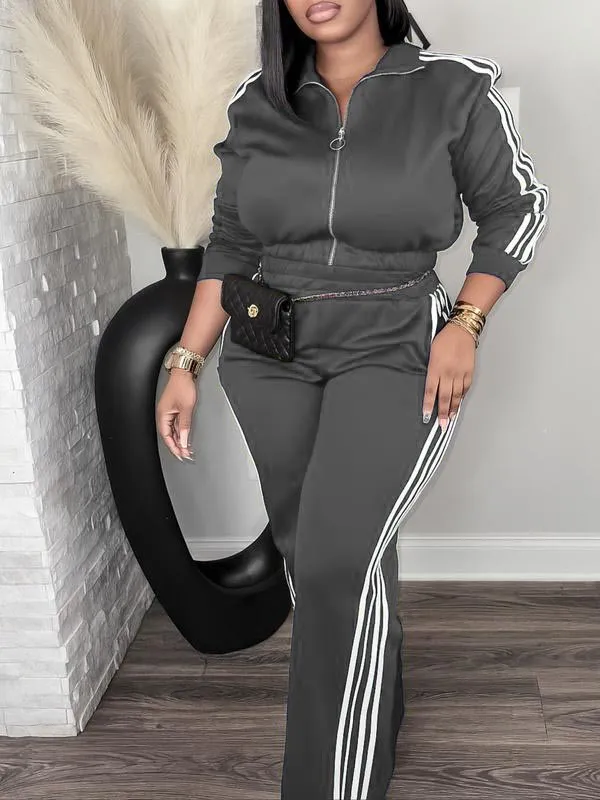 Women’s Zip-Up Tracksuit Set