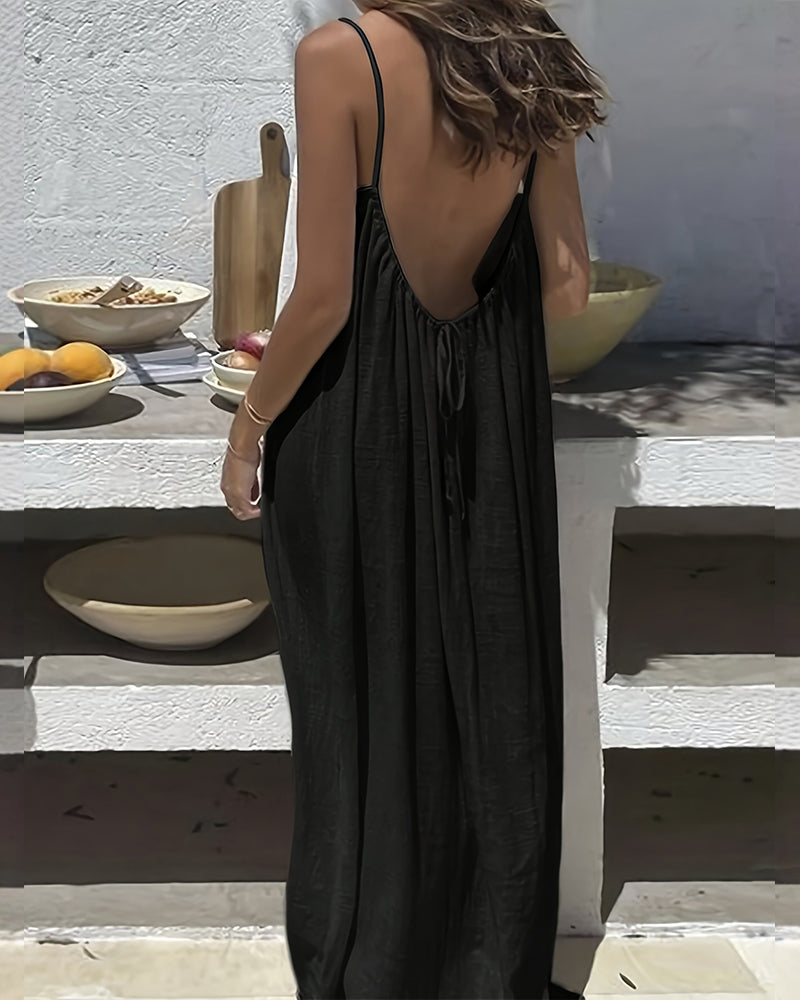 Women’s Summer Backless Cami Dress