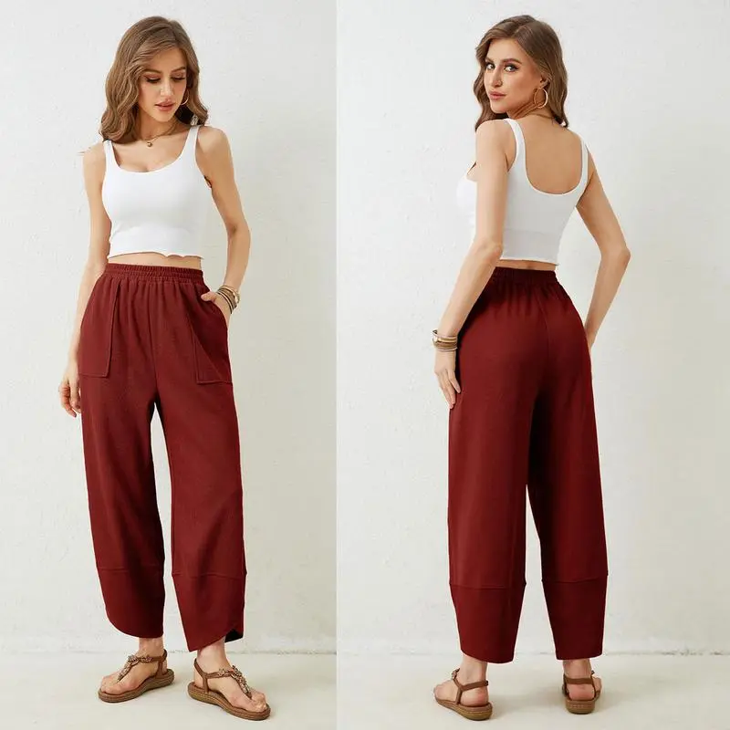 🔥8- PACK Women's Harem Barrel Pants