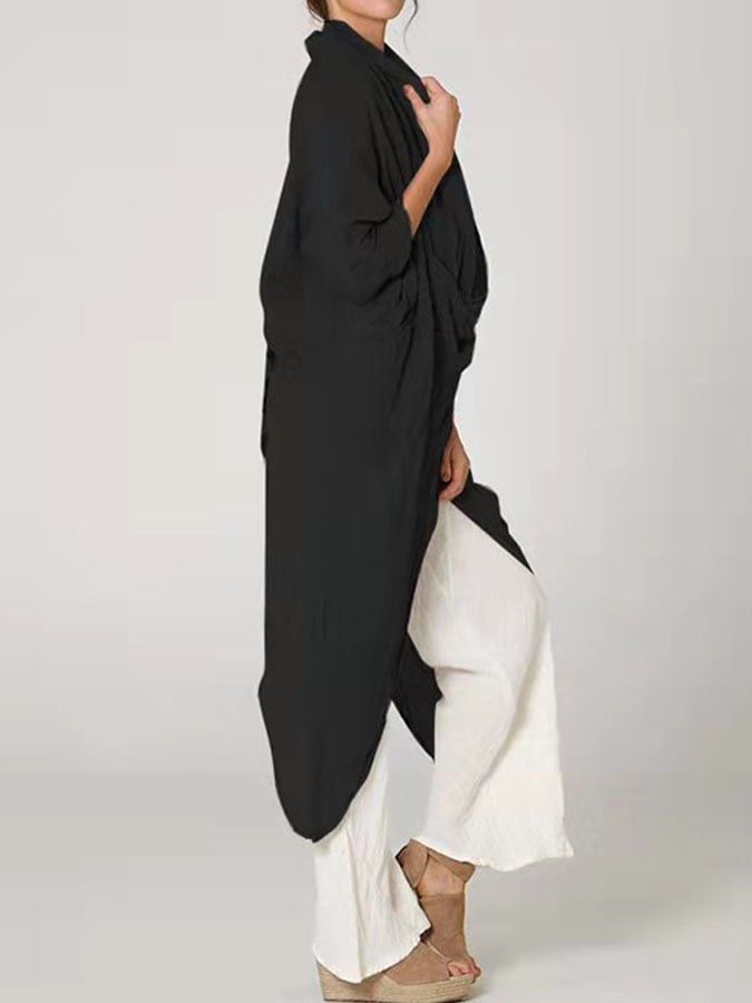 Cotton And Linen Slit Shirt  1997