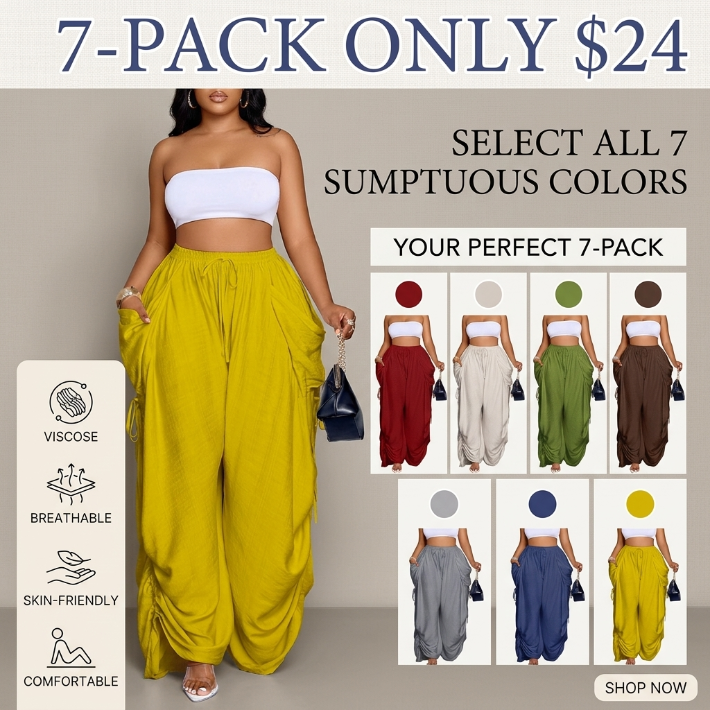 Women’s Casual Wide Leg Pants – Loose Fit All-Season Everyday Trousers