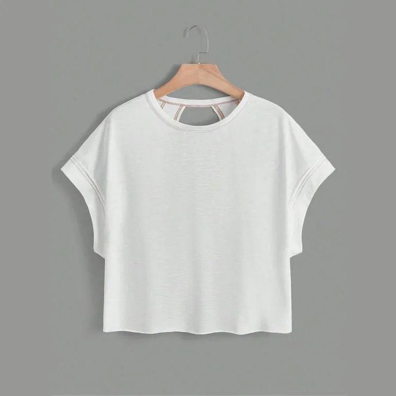Women's Asymmetrical Cut-Out Batwing Tee