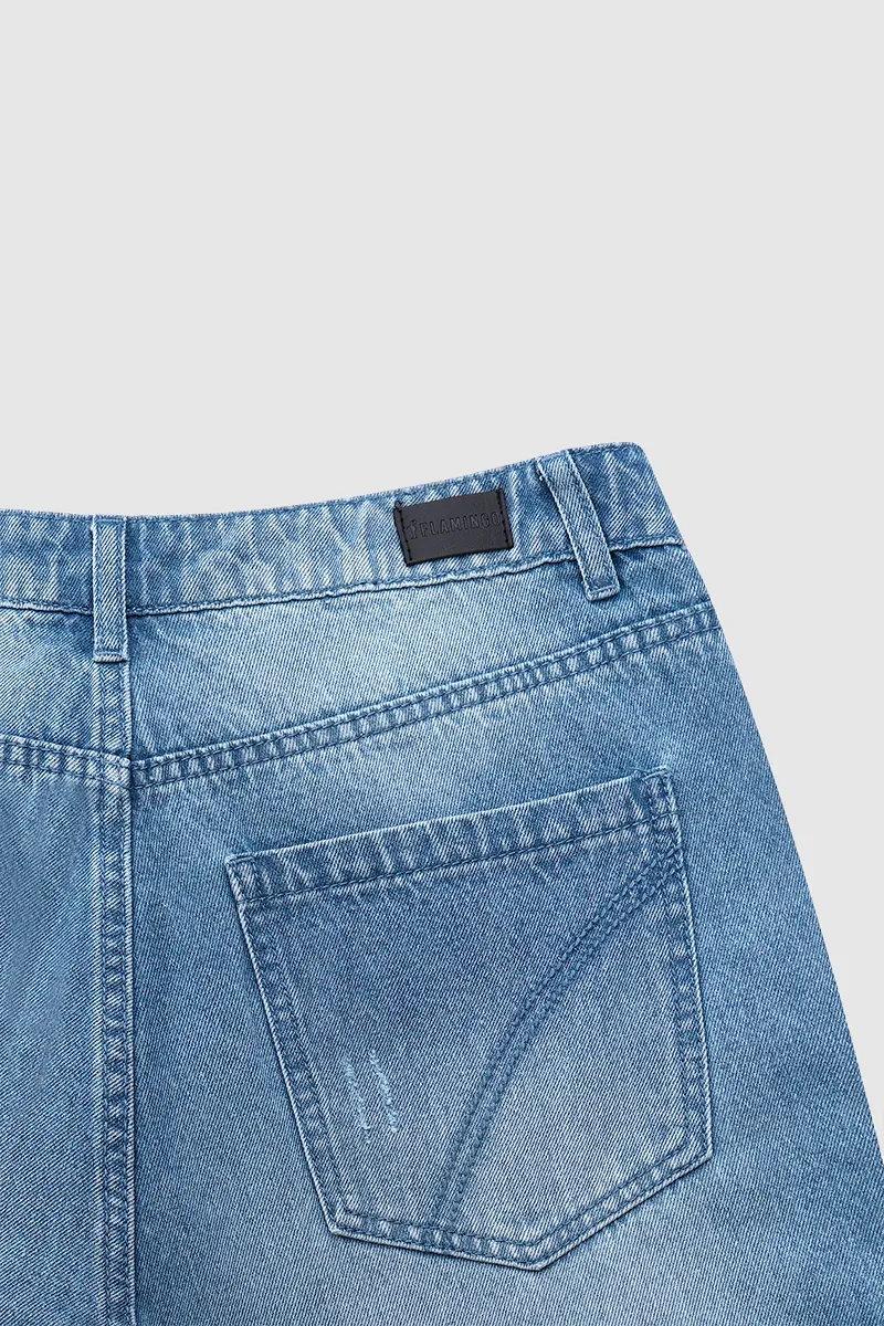 Ripped Button Up Low Waist Jeans