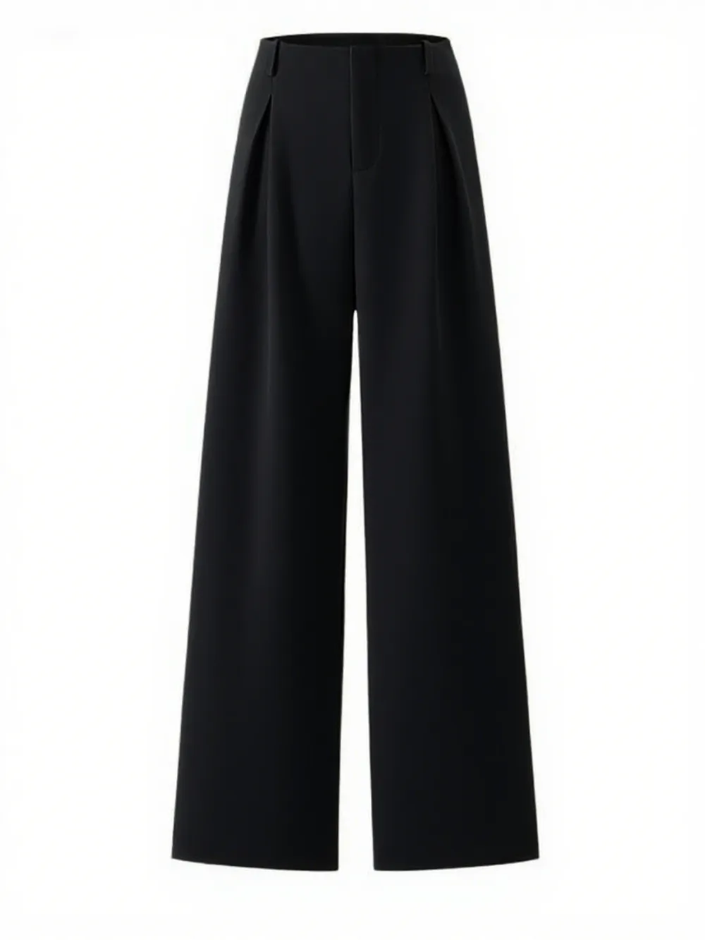 Women's Solid Color Plicated Pocket Wide Leg Pants