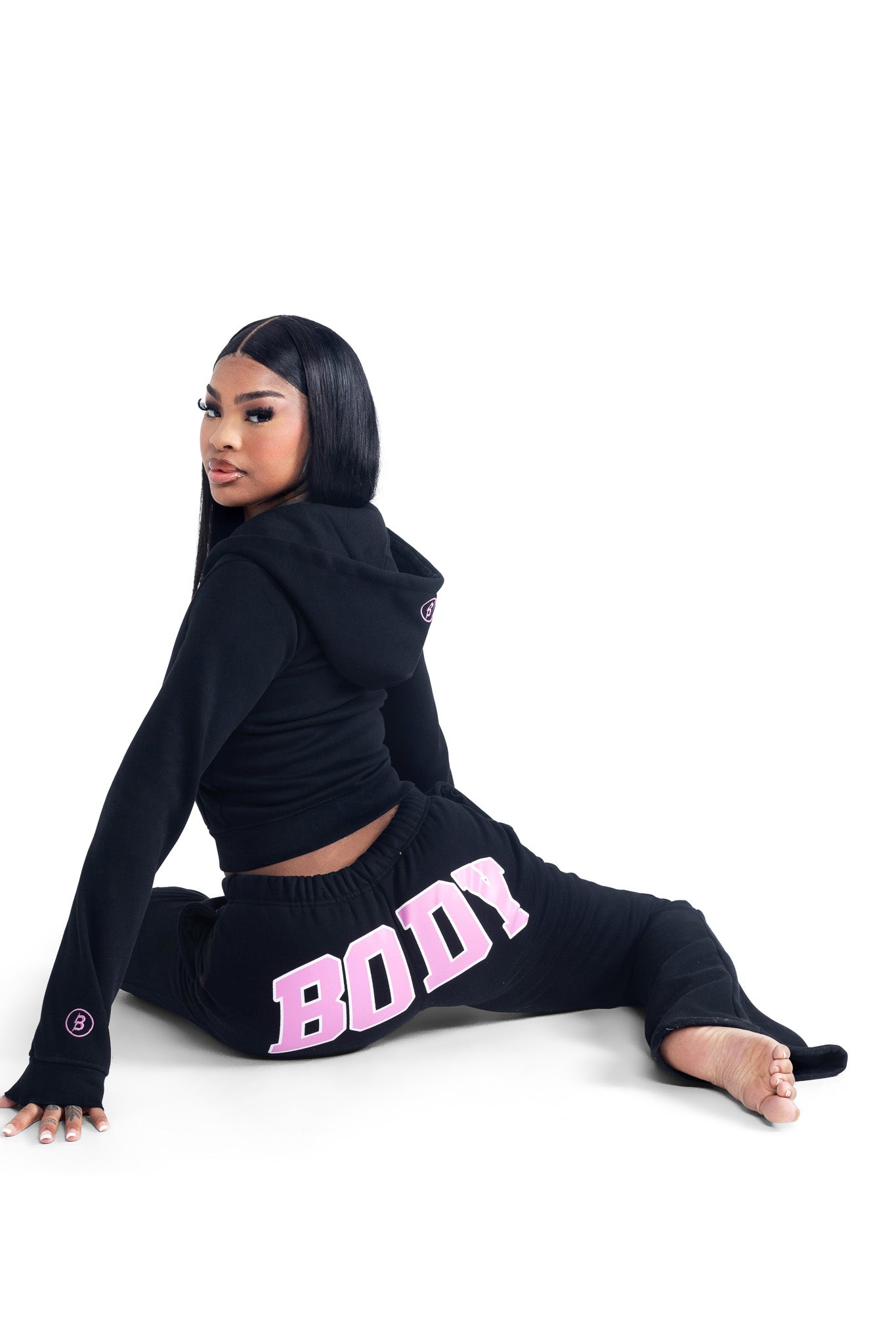 PRE-ORDER - BACKSHOT SWEATPANTS 2.0 (BLACK/PINK)