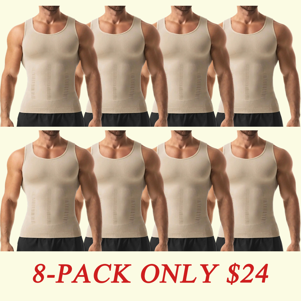 Men's Compression Tank Top - Tummy Control Body Shaper for Workout & Athletic Activewear