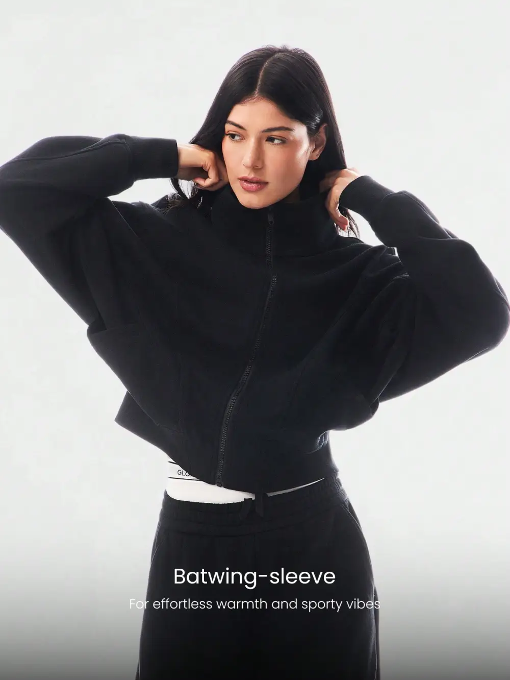 Everyday Fleece WarmthSoft Warm Lightweight Front Back Seam Detailing Pockets Batwing Sleeve High Neckline Full-Zip Jacket