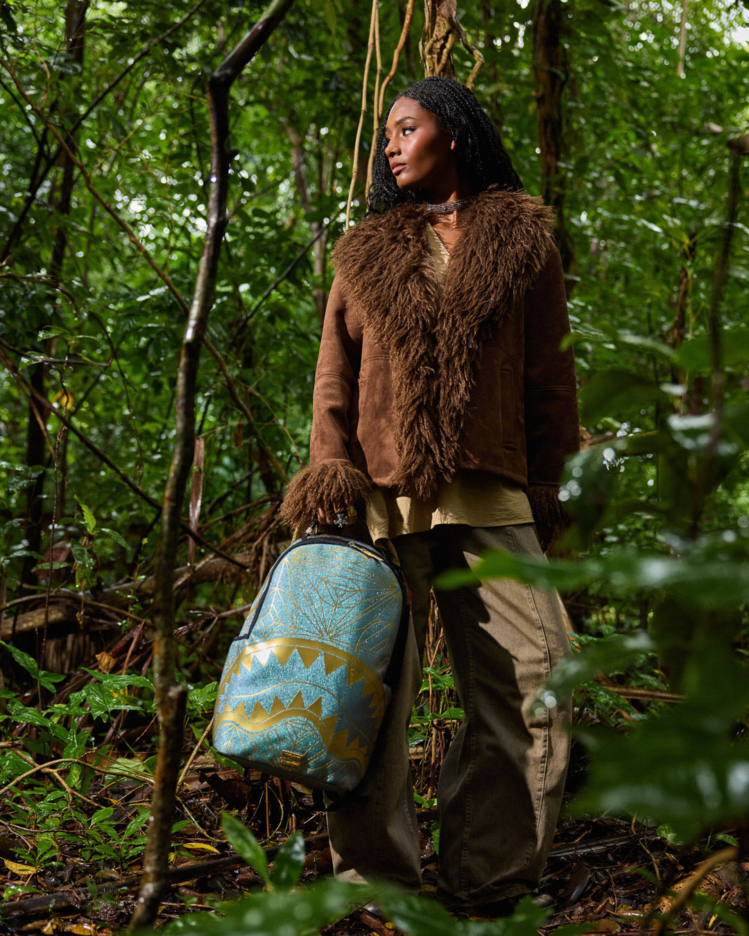 FOUNDATION CRYSTAL IRIDESCENT SHARK BACKPACK