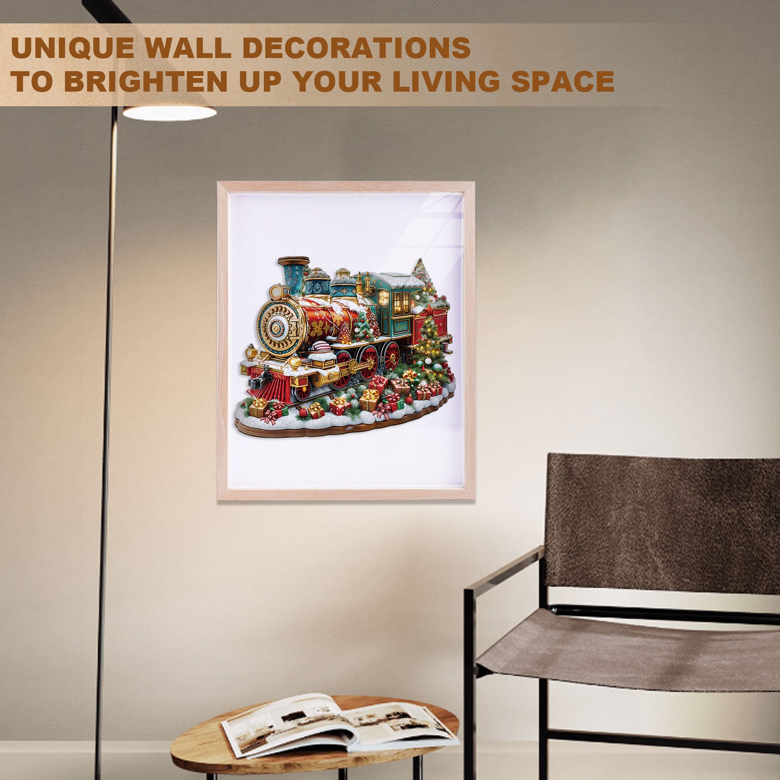 Christmas Train Wooden Jigsaw Puzzle