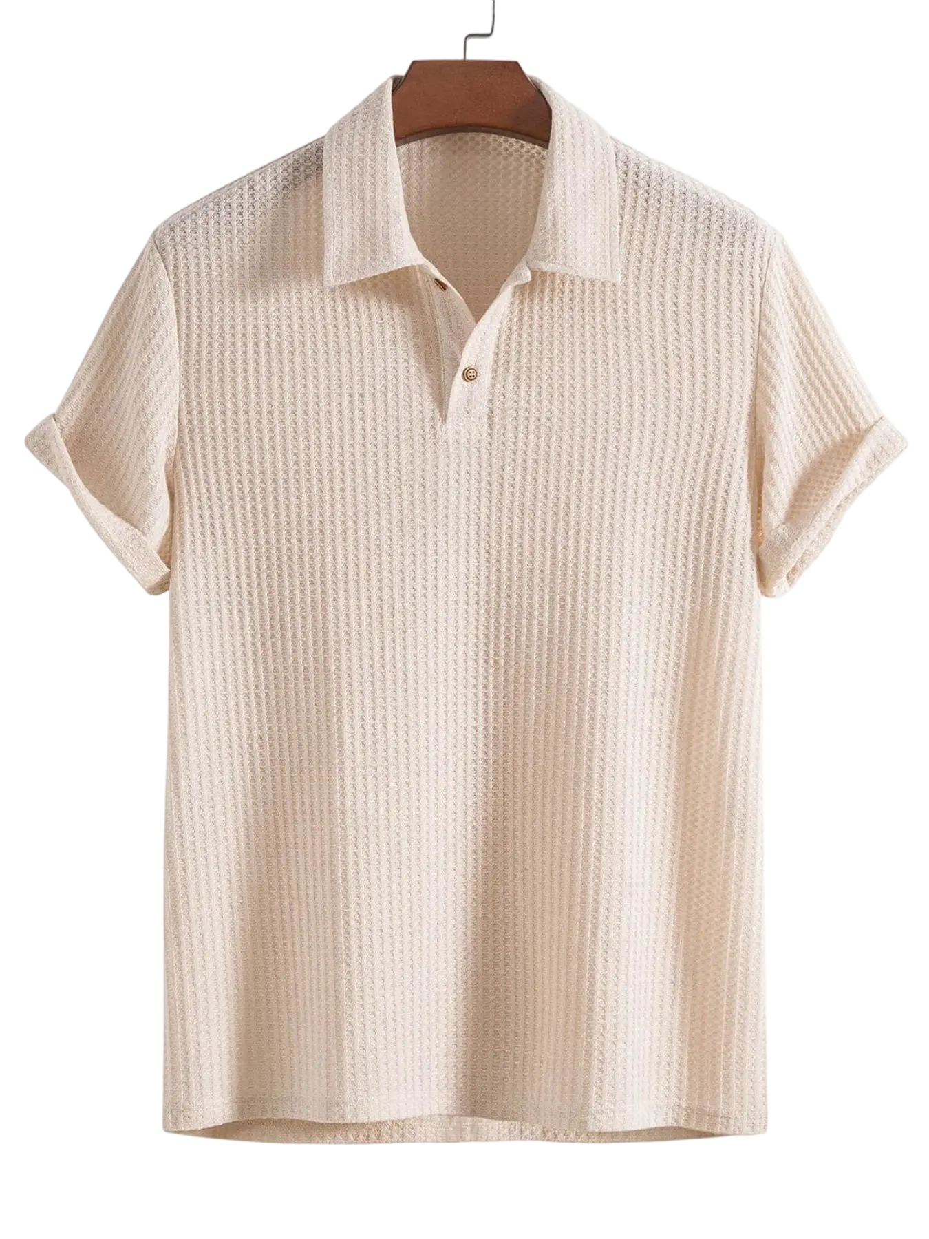 Men's Casual Jacquard Knit Polo Shirt – A Must-Have for Summer