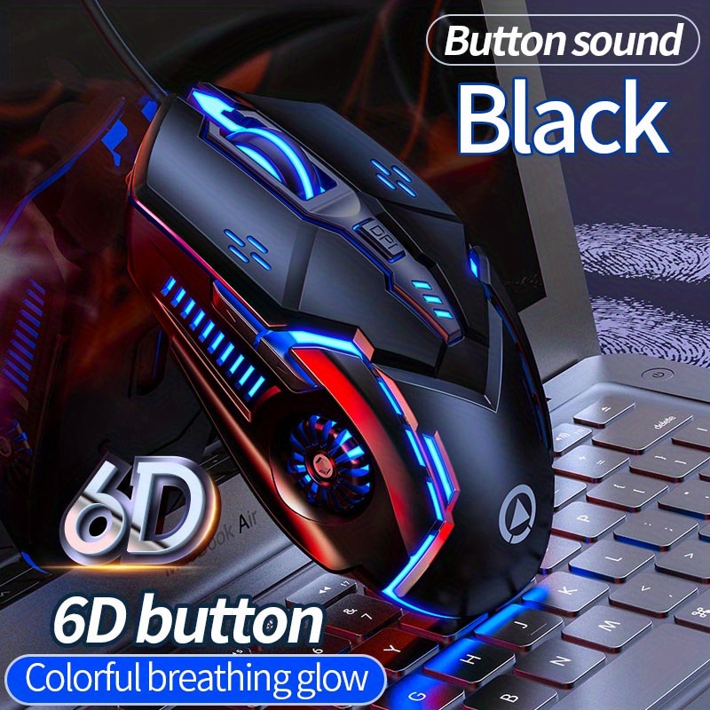 RGB Wired Gaming Mouse With Silent Clicks