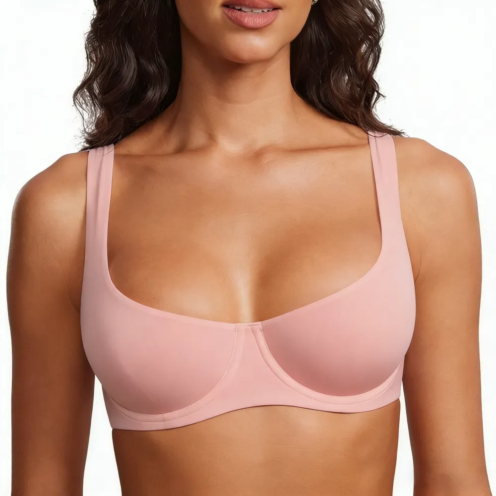 Women's No Padded Underwire Balconette Bra