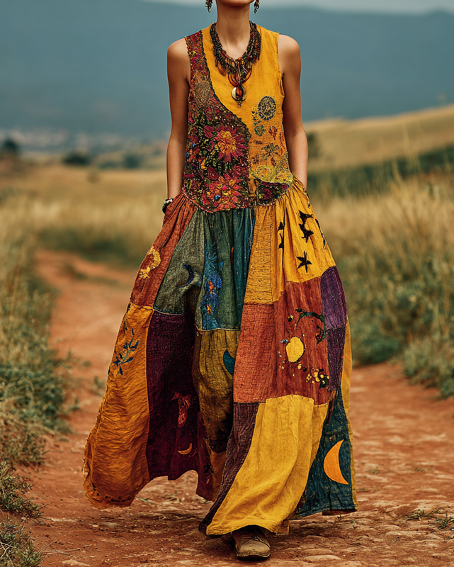 Western Star and Moon Elements Dress 0f7e