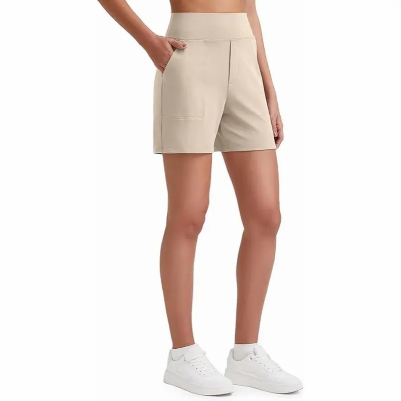 Women's Athletic Shorts High Waisted Running Yoga Shorts Summer Casual Burmuda Shorts with Pockets Activewear