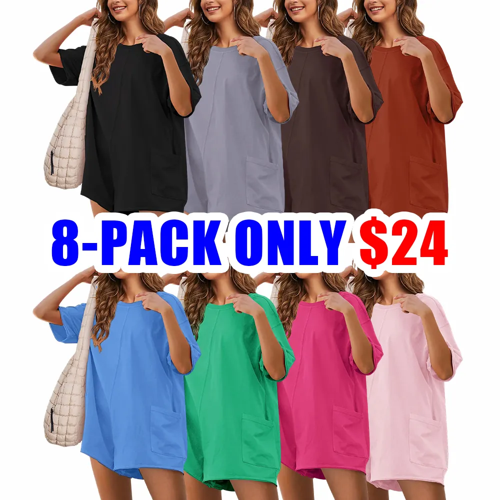 Women's Oversized Athletic Romper – Casual Workout Onesie with Pockets