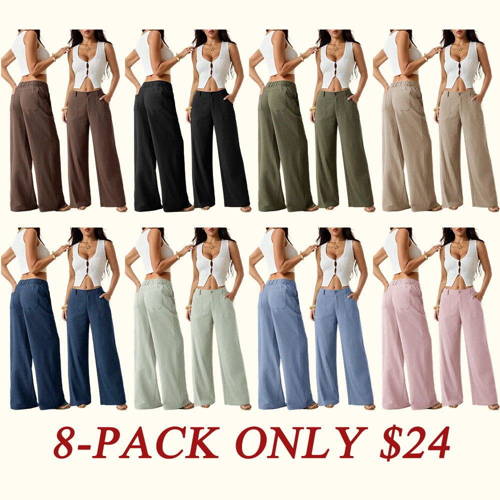 Women's Classical Linen Palazzo Pants🌿