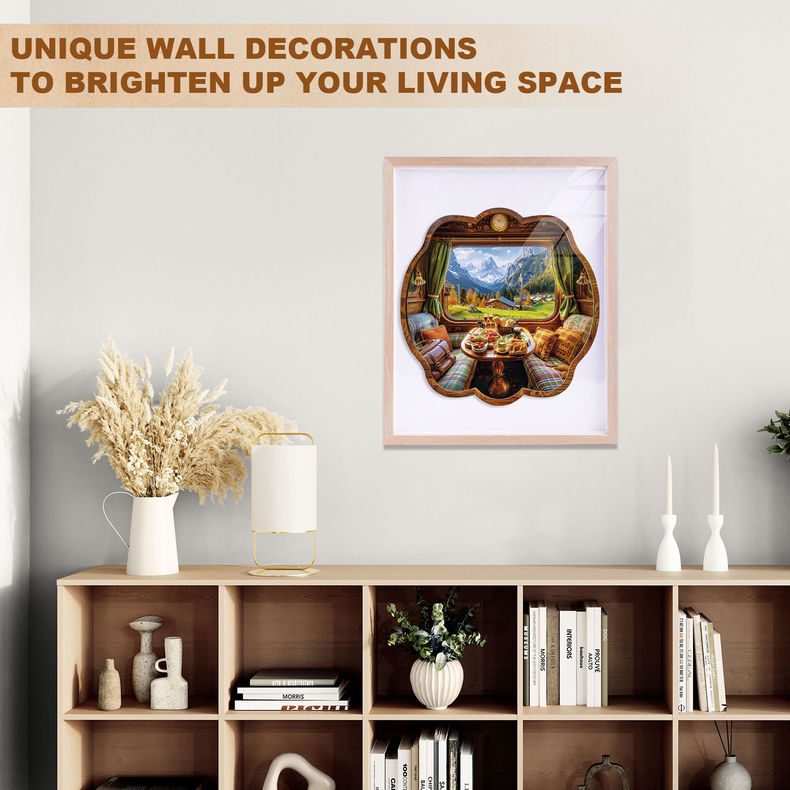 Car window scenery Wooden Jigsaw Puzzle