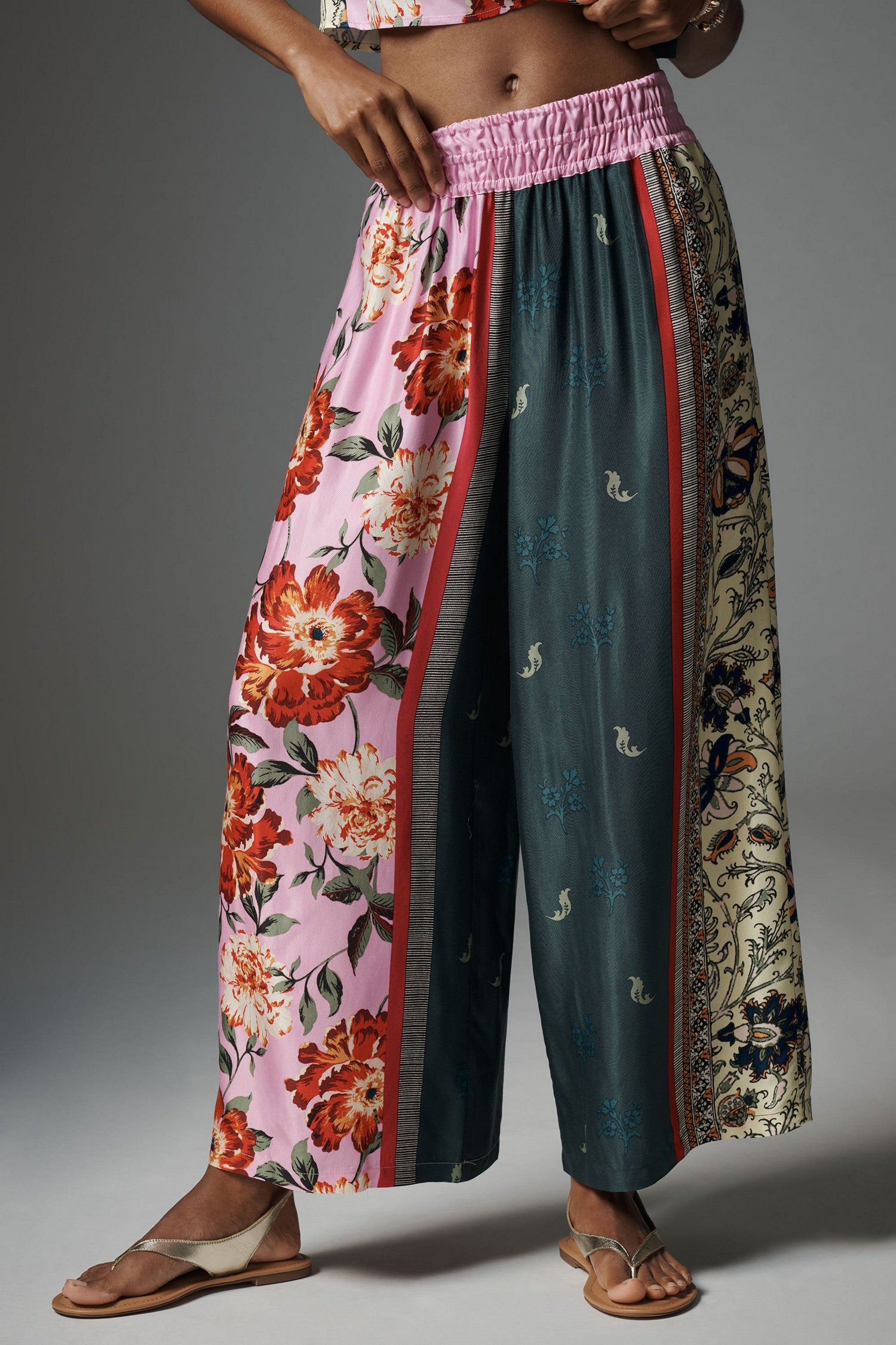 Silky Floral Somerset Pull-On Pants