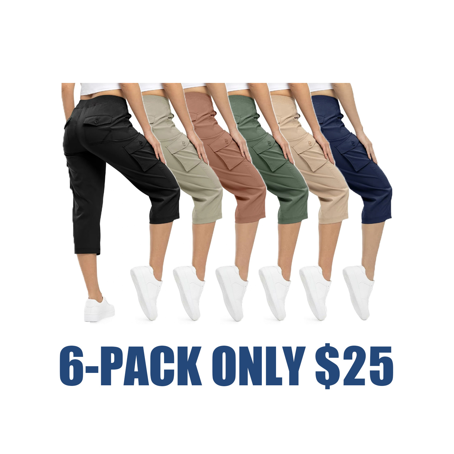 Women's Outdoor Cargo Capris – Lightweight Loose Shorts