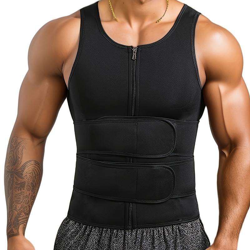 Men Body Shaper Waist Trainer Vest Sauna Sweat Vest Compression Undershirt Shapewear Workout Tank Tops Corset Sports Breathable Outfits
