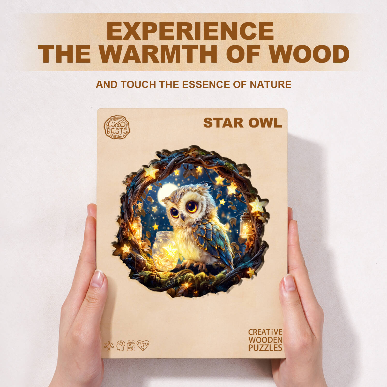 Star Owl Wooden Jigsaw Puzzle
