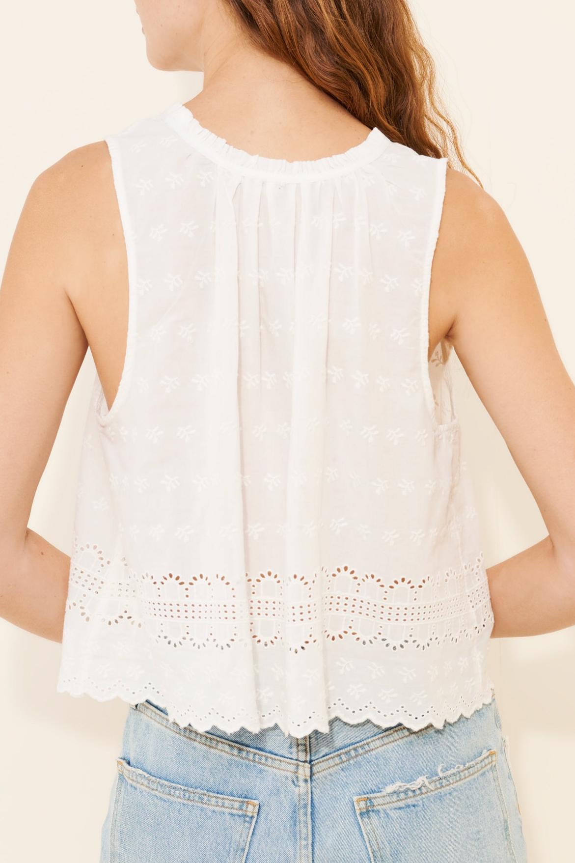 Sleeveless Eyelet Tops