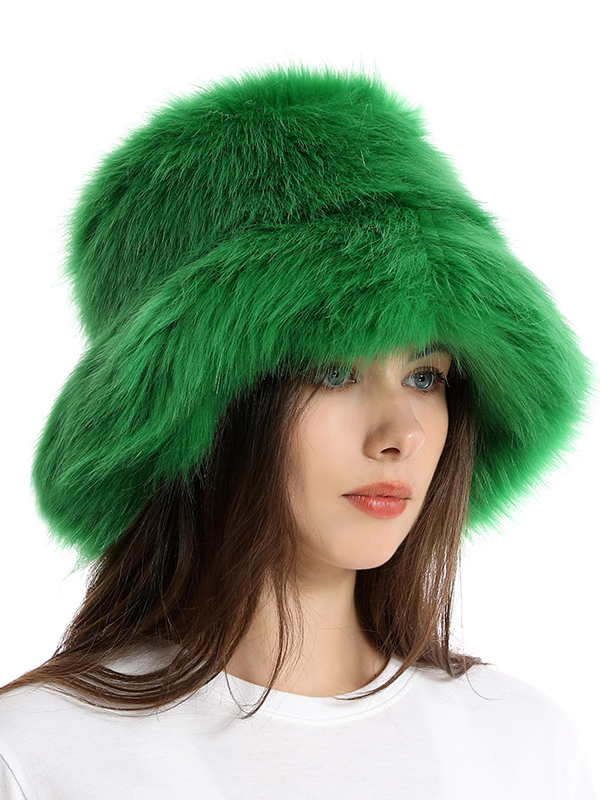 Keep Warm Solid Color Bucket Hat