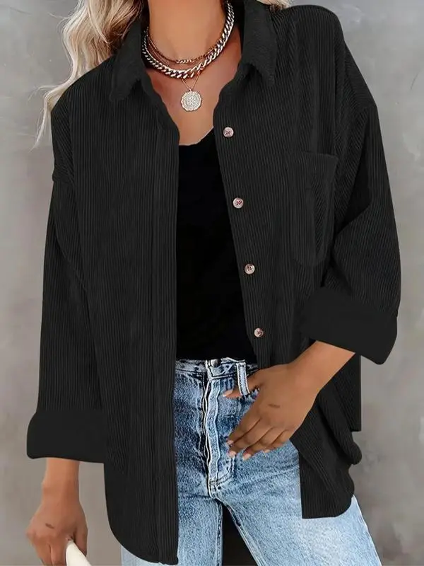 Women’s Casual Long Sleeve Collared Blouse