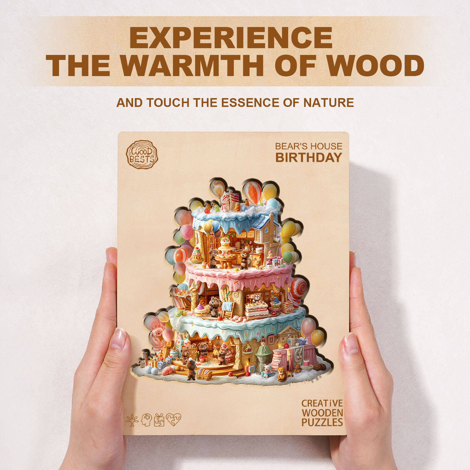 Bear's House - Birthday Wooden Jigsaw Puzzle